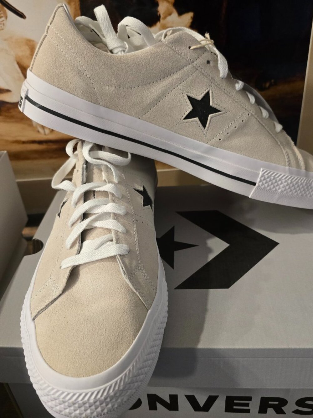 Converse Cons One Star Pro Suede Egret/White 172950C Men's Size 13 US Shoes NEW